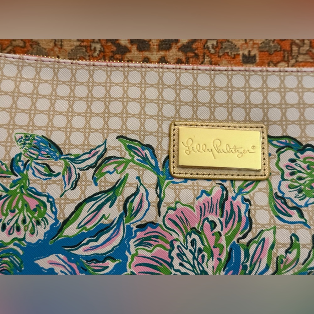 Lilly Pulitzer Tech Pouch Set in Cumulus Blue & Chick Magnet With Original Tags - Picture 5 of 16
